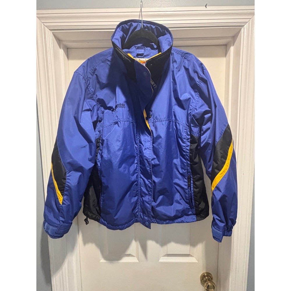 Columbia Vintage Womens Bugaboo Jacket Size Large Blue Black Outdoor no liner